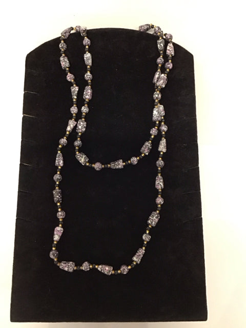 Blue/Pink White Faux Stone Necklace