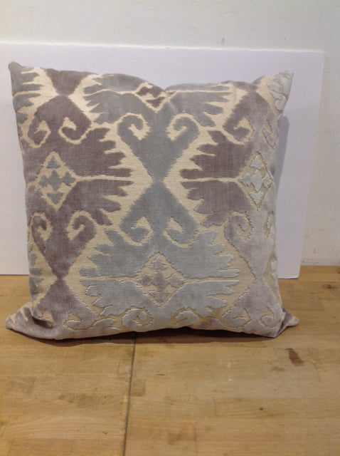 Silver & Grey Chenille Pillow