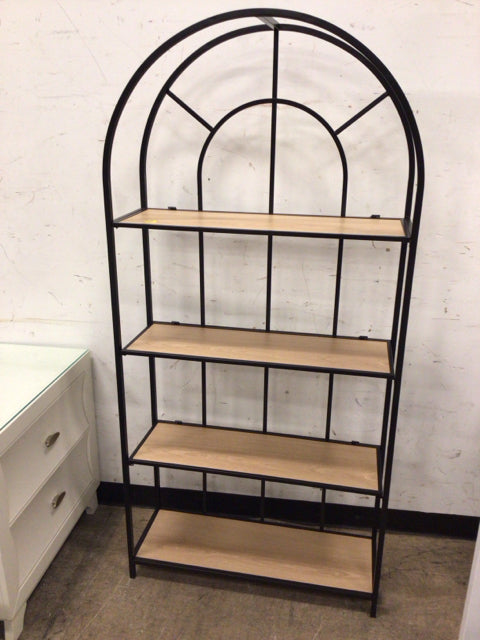 66" Arched Metal Bookshelf