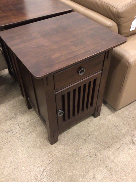 American Signature One Drawer/One Door Wood Nightstand