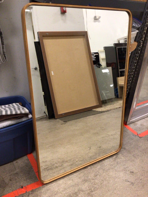 32" X 48"Rejuvenation Bentwood Rounded Rectangle White Oak Framed Mirror