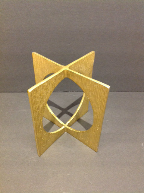 Gold Metal Square Abstract Table Decor