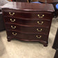 AS-IS 22" X 44" Dark Wood Four Drawer Chest(Marks On Top)