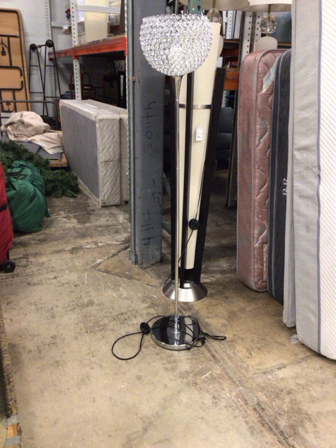 Silver Beaded Floor Lamp