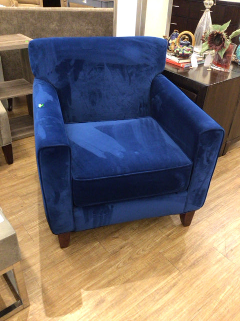 City Furniture Kevin Charles Blue Fabric Arm Chair