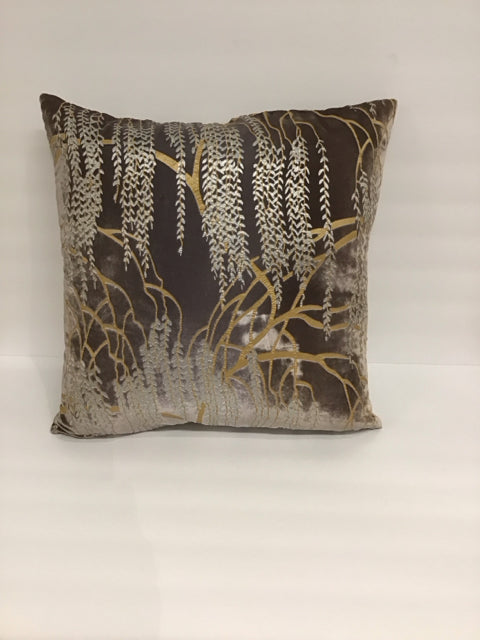 Metallic Willow Velvet Pillow