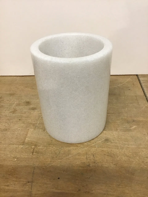 6" White Marble Candle Holder