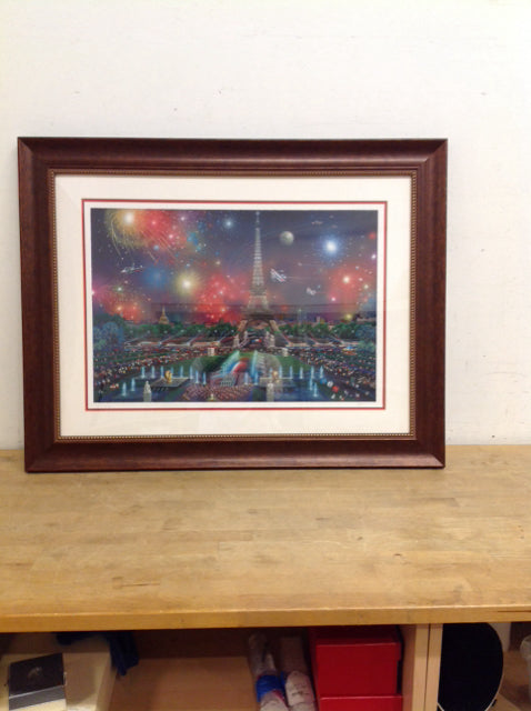 28"x36" Framed "Eiffel Tower in Paris" Alexander Chen S/N