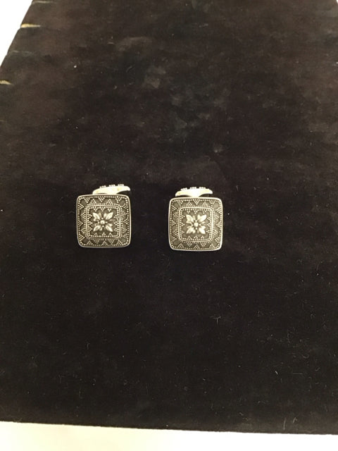 Square Silver Crafted Cufflinks