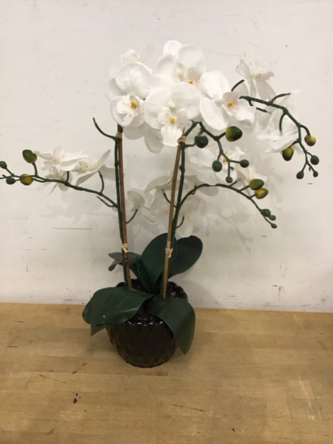 21" Faux Orchid Potted Plants