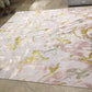 AS-IS 10 1/2" X 121 1/2" The Rug Company Custom Taupe/Gold/Light Rose Rug