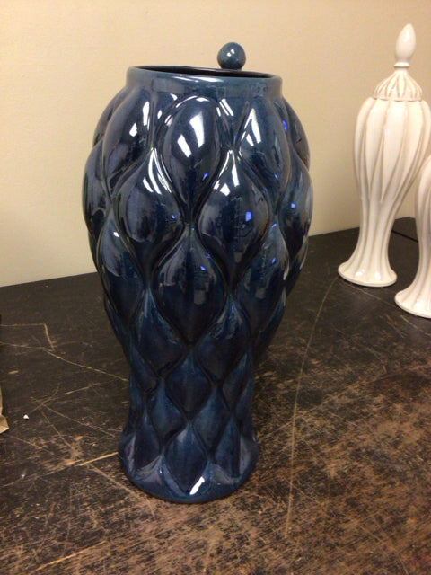 19" Ceramic Sapphire Vase