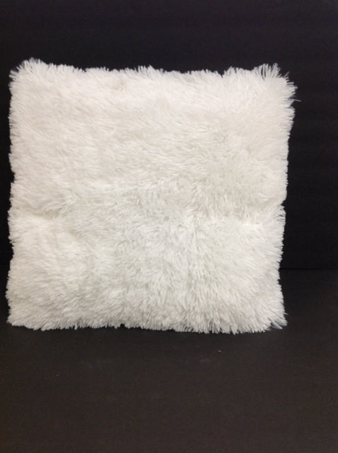 White Faux Fur Pillow