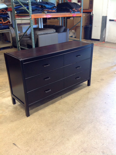 C&B Giselle 6-Drawer Wood Dresser AS-IS Slight Nicks