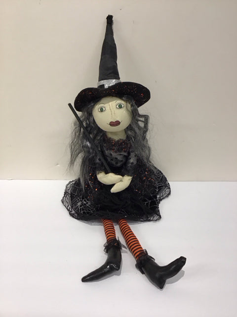 Witch Shelf Sitter w/Broom