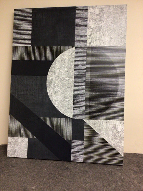 30" X 40" Black & White Print On Canvas