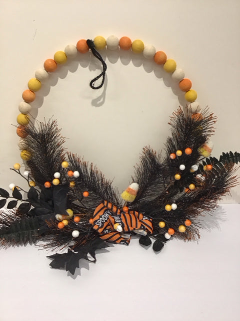 Beaded Halloween Wreath
