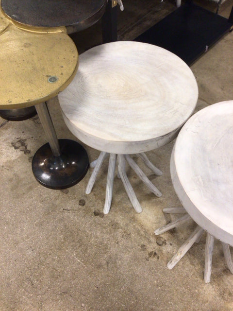 Whitewashed Wood/Branch Leg Table