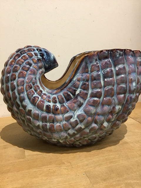 14"x9" Lt Blue Purple Pink Ceramic Planter