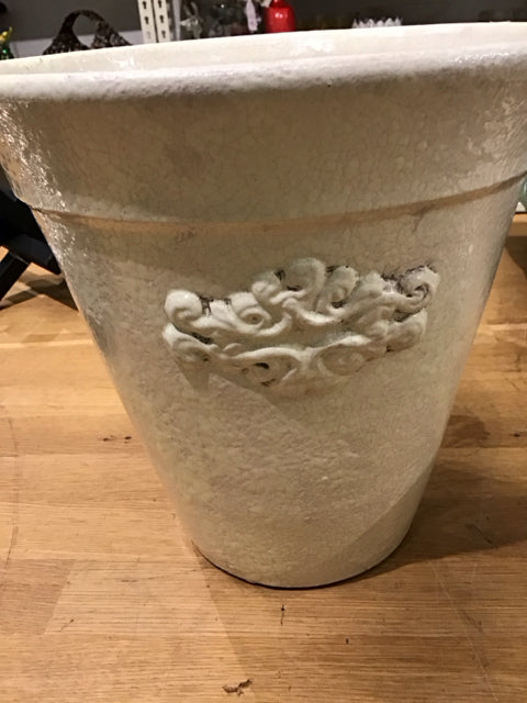 AS IS 10" Cream Terracota Pot