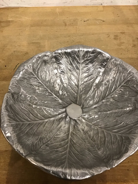 13" Wilton Armetale Cabbage Leaf Bowl