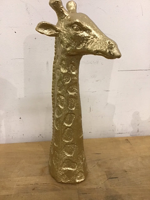 12" Gold Resin Giraffe Head