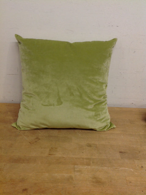 Square Green Velour Like Pillow