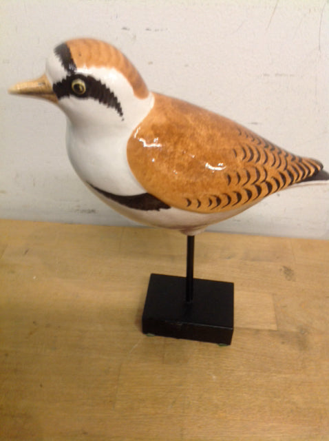 9" Ceramic Bird On Stand