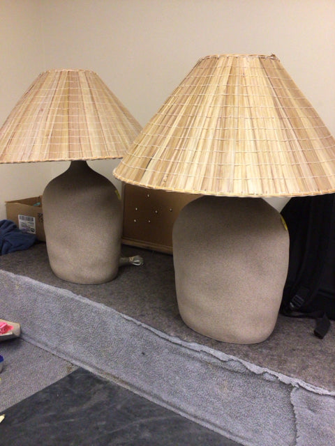 Pair Of 25" Four Hands Cobb Table Lamps W/Shades