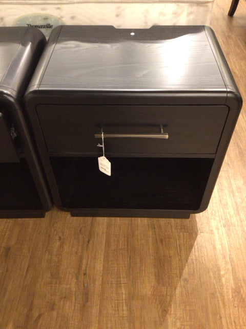 City Furniture Black One Drawer Nightstand