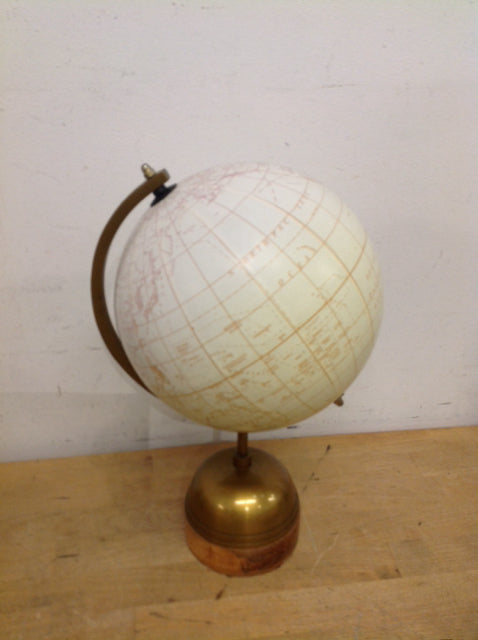 14" Gold World Globe