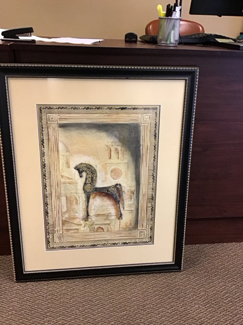 30x36 J Combs Ancient Greek Horse Print
