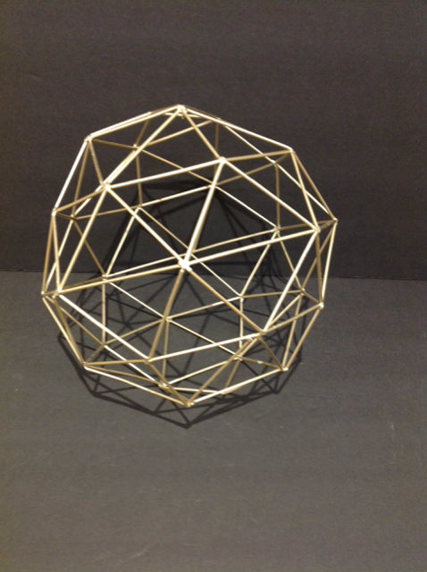 10" Gold Metal Geometric Orb