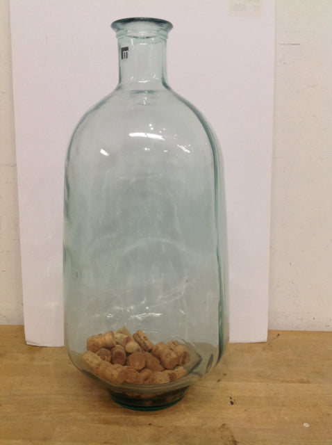 24" Recycled Glass Vase w/Corks