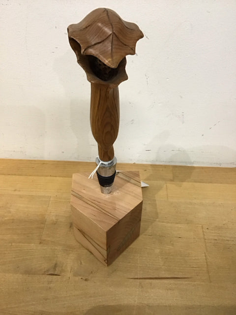 Wood Wine Stopper With Base