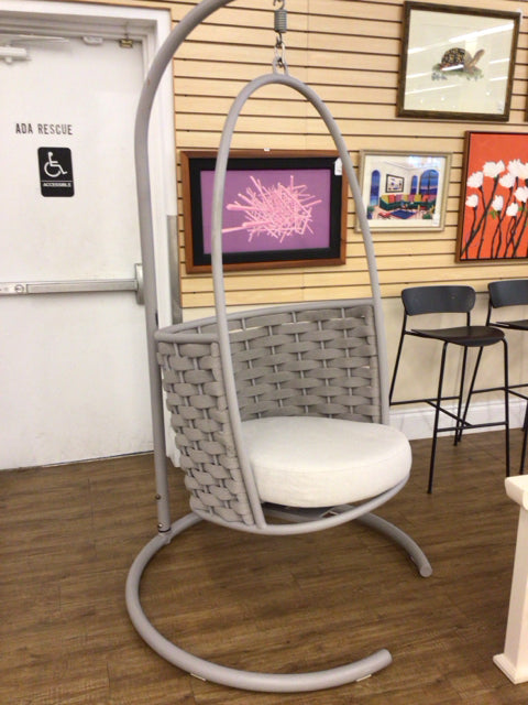 AS-IS Couture Jardin Loop Outdoor Hanging Chair(Scuffs/Marks On Frame)