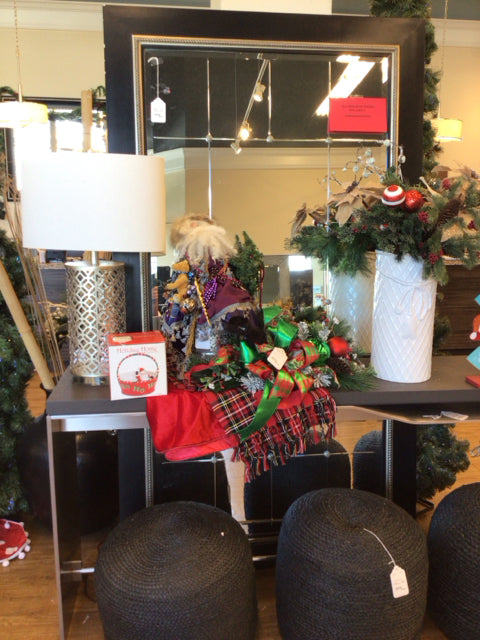 46x82 Black Framed Panel Floor Mirror