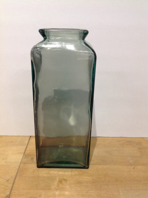 14" Recycled Green Glass Vase