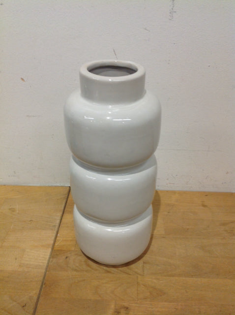 Vase- 11" White Ceramic