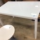 AS-IS Cattelan Italia White Glass Top Desk(Black Marks On Side)