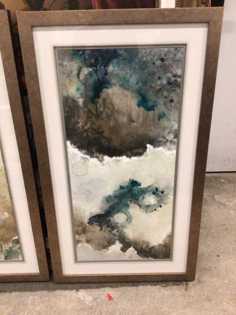 25" X 43" Baers Furniture Framed Abstract Print