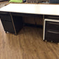 AS-IS BDI Furniture Format Desk W/File Cabinets(Marks On Top)