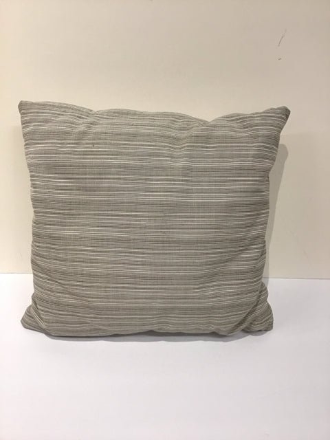 Small Grey Striped Pillow