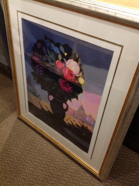 30" X 35" Signed Floral Vase Print