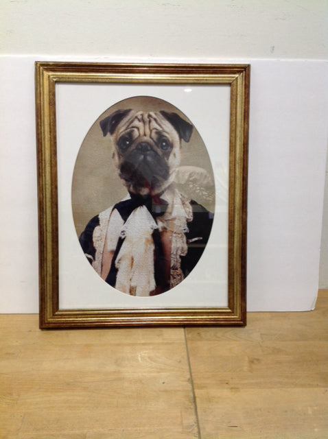 16x20 Framed Aristocrat Pug Dog Print