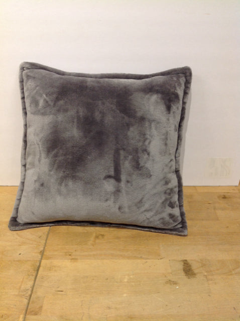 15" Grey Plush Pillow
