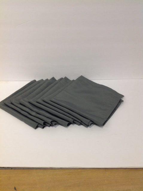 Set/8 Grey Dinner Napkins