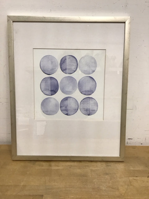 18x22 Framed Grace Popp "Soft Circles" Print on Paper