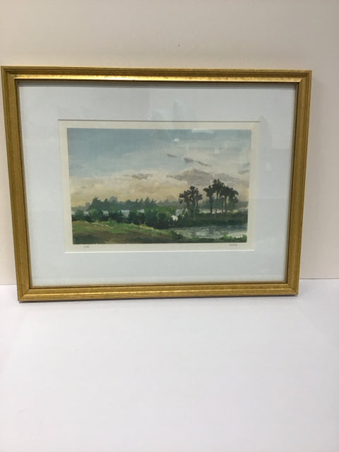 17x14 Framed Watercolor Landscape
