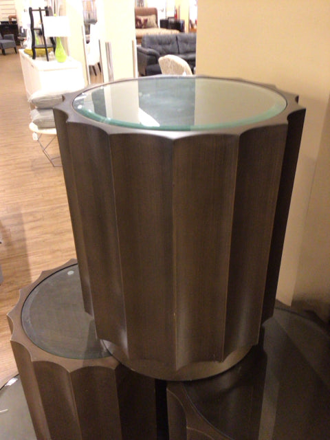Bronze Color Fluted Accent Table